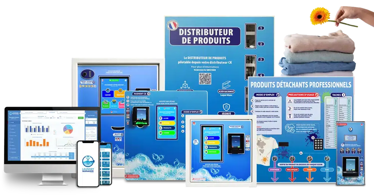 Centrales de paiement et périphériques pour laverie automatique CKLAUNDRY